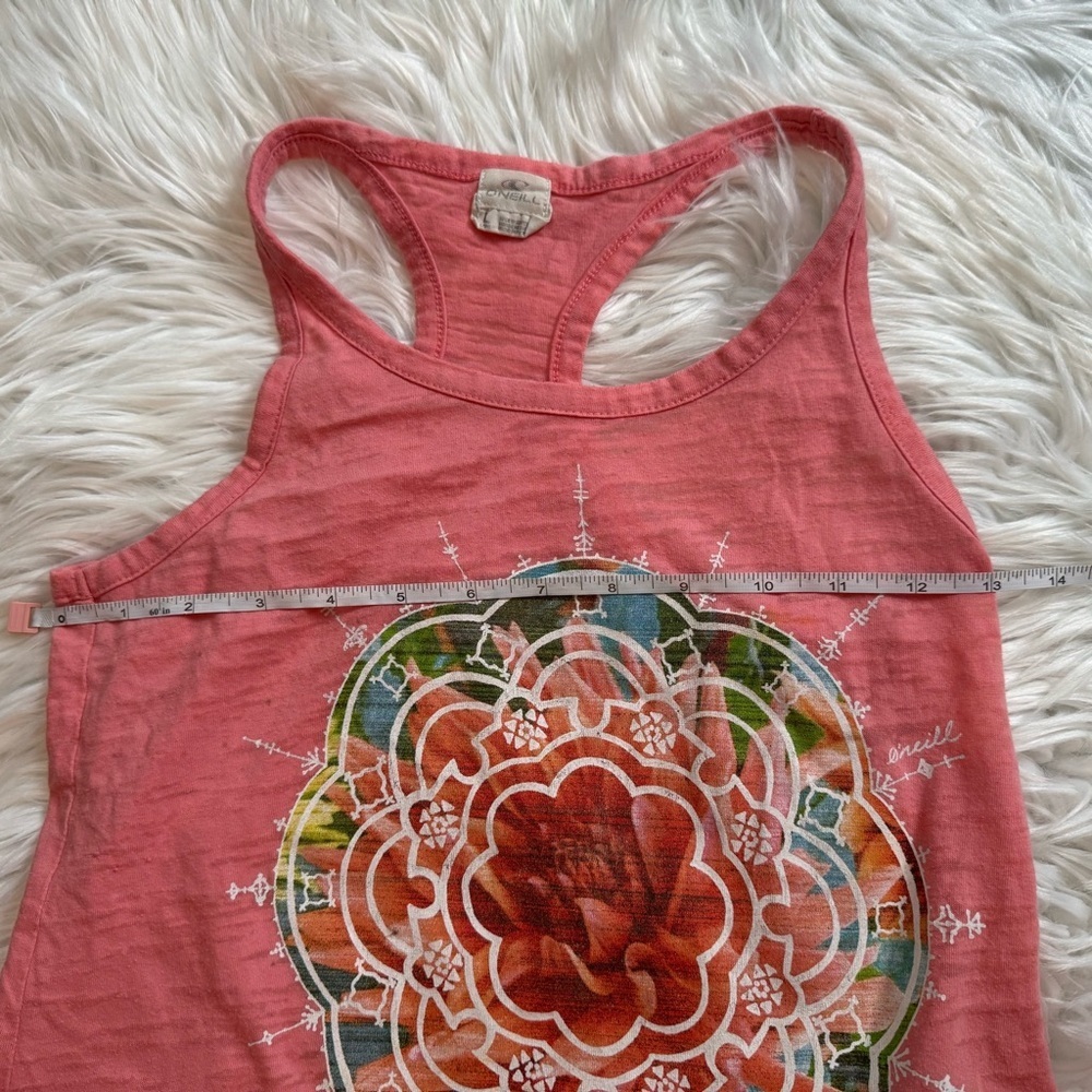 O’Neill Girls Coral Racerback Tank Top Size L Floral Mandala Graphic - Picture 5 of 6